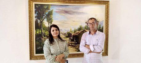 Avec l’Artiste peintre Noureddine Kichou (de Tizi N Béchar-Ammoucha -wilaya de Sétif)