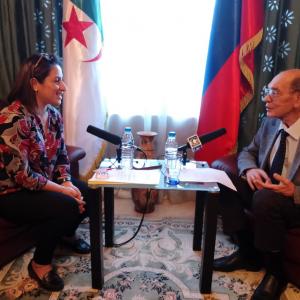 avec l'ambassadeur de la fédération de Russie en Algérie, M. valérian Shuvaev