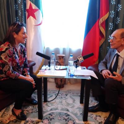 avec l'ambassadeur de la fédération de Russie en Algérie, M. valérian Shuvaev