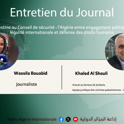 ENTRETIEN DU JOURNAL:Palestine au Conseil de sécurité : l’Algérie entre engagement politique, légalité internationale et défense des droits humains