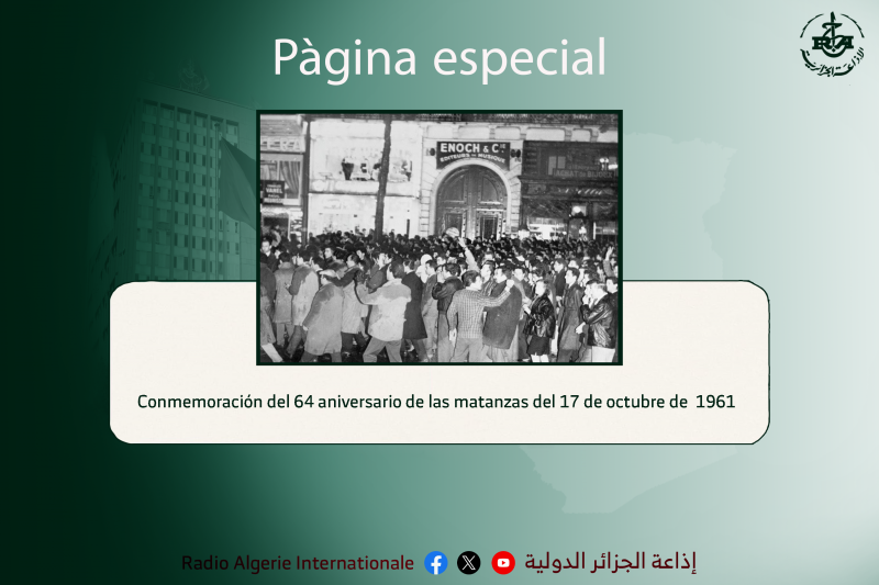 Conmemoración del 64 aniversario de las matanzas del 17 de octubre de 1961